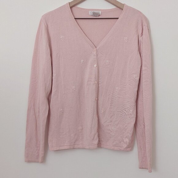 Cherokee Vintage Floral Embroidered Cardigan - Picture 1 of 3